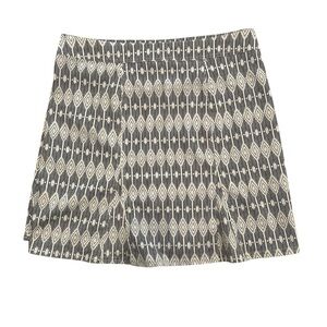 RIP SKIRT Women's Large Black White Diamond Summer Beachy Outdoor Short Wrap